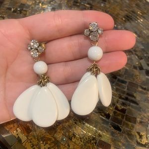 J. Crew white dangle earrings